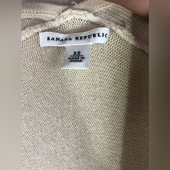 Banana Republic Cardigan Short Sleeve Open Front Waterfall Sz Xs - Picture 4 of 10